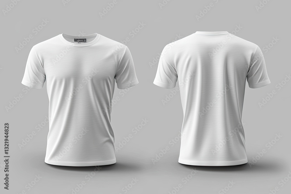 Blank white men's t-shirt mockup Blank white men's t-shirt mockup