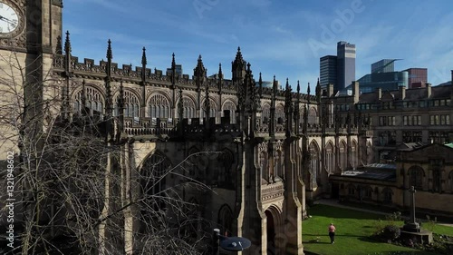 Manchester Cathedral during the early morning