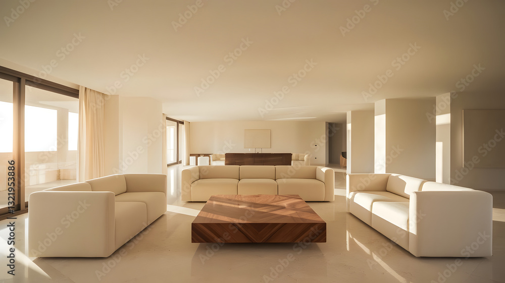 Fototapeta premium apartment interior in minimalistic style