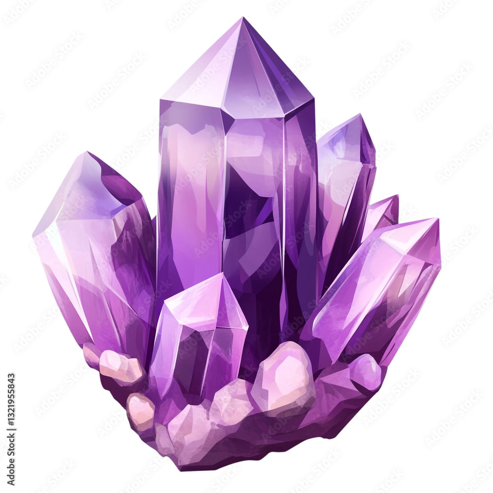 Sparkling Amethyst Cluster Magical Purple Crystals Sparkling Amethyst Cluster Magical Purple Crystals