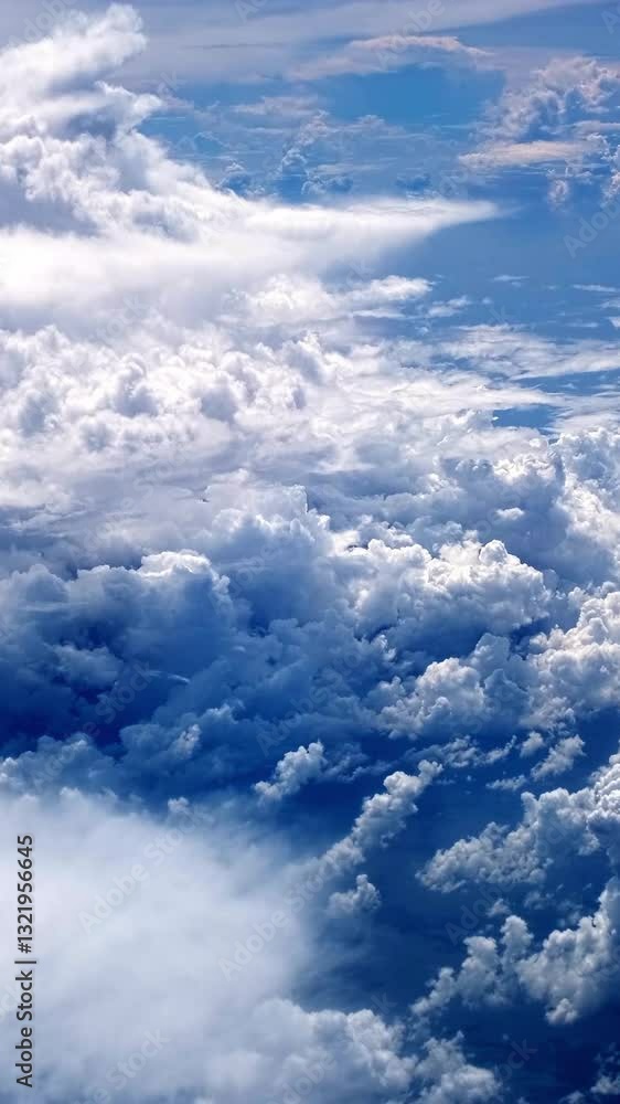 A bird's eye view of the clouds reveals a breathtaking landscape. Fluffy white clouds and a picturesque moment in nature, showing the beauty of the sky. A bird's eye view of the clouds reveals a breathtaking landscape. Fluffy white clouds and a picturesque moment in nature, showing the beauty of the sky.