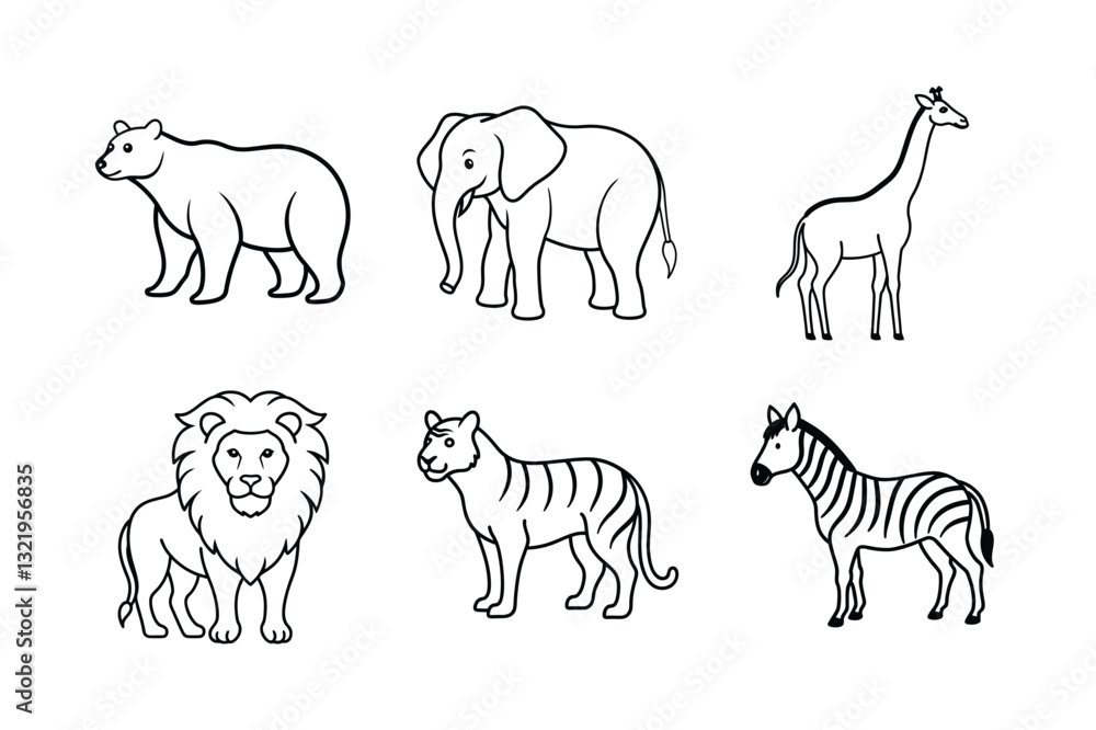 Fototapeta premium set of animals