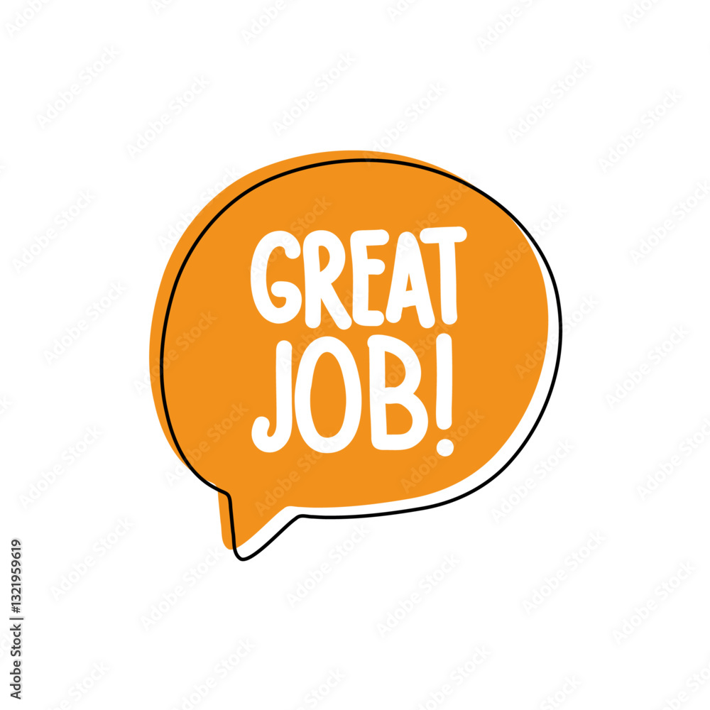 Great Job. Badge, icon, logo vector design illustration on white background Great Job. Badge, icon, logo vector design illustration on white background