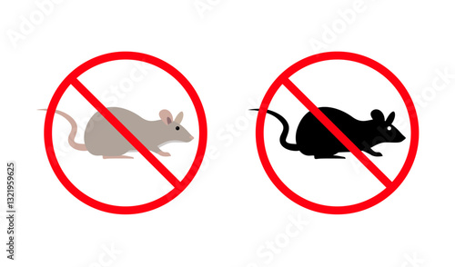 No rats allowed, rat control, deratization and disinfestation service signs