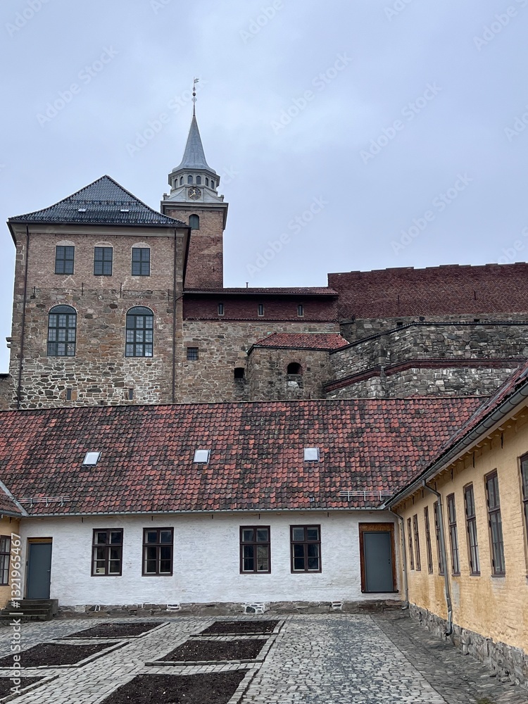 Naklejka premium Akershus Festning Fortress Historic Site Oslo Norway Sightseeing