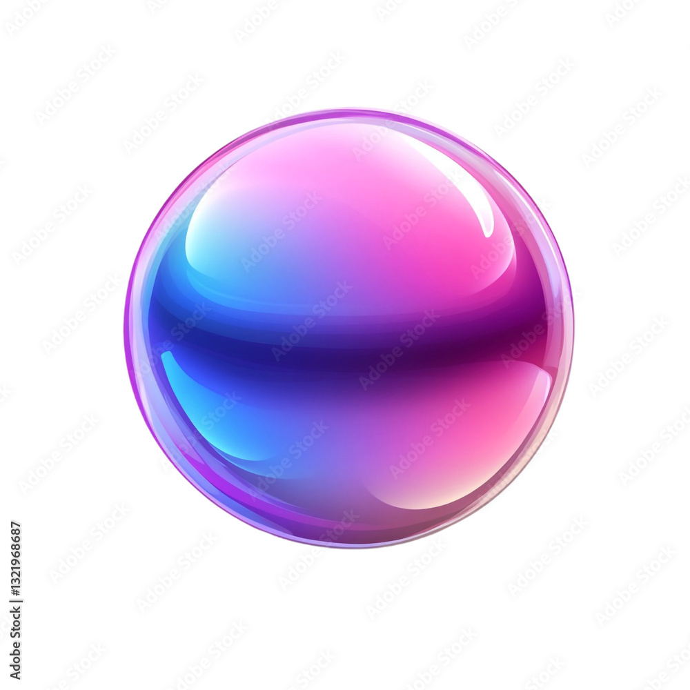 A vibrant iridescent sphere glowing with pink and blue hues a captivating sight A vibrant iridescent sphere glowing with pink and blue hues a captivating sight