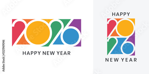 Happy new year 2026 logo vector design for poster and banner