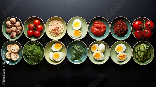 Empty plate composition variation in meal ideas  HD 8K wallpaper Photographic Image