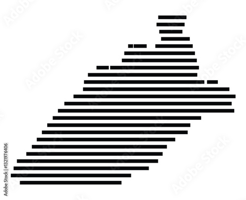 Wallpaper Mural Symbol Map of the City Wolfenbuettel (Germany) showing the city with just a few black horizontal lines Torontodigital.ca