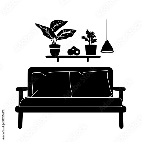 Modern Bed bench, furniture vector, furniture design