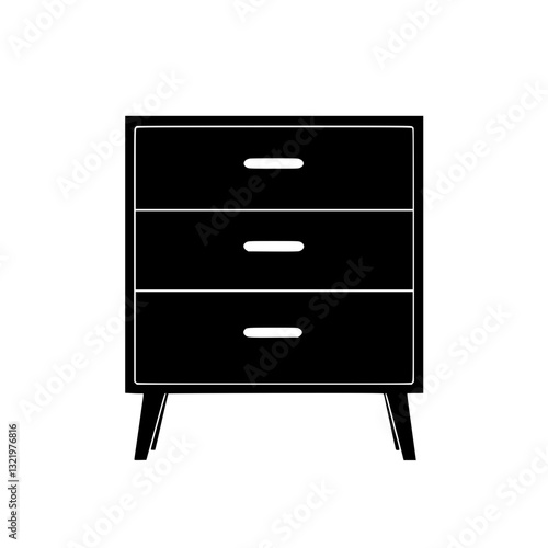 Modern Chest of drawers, furniture vector, furniture design