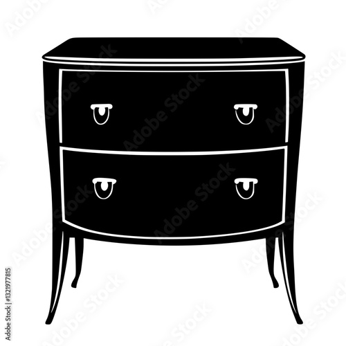 Retro Dresser, furniture vector, furniture design