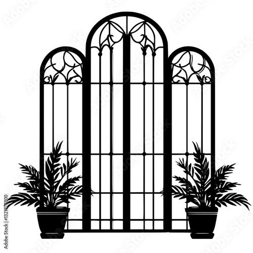 Tuscan Room divider, furniture vector, furniture design