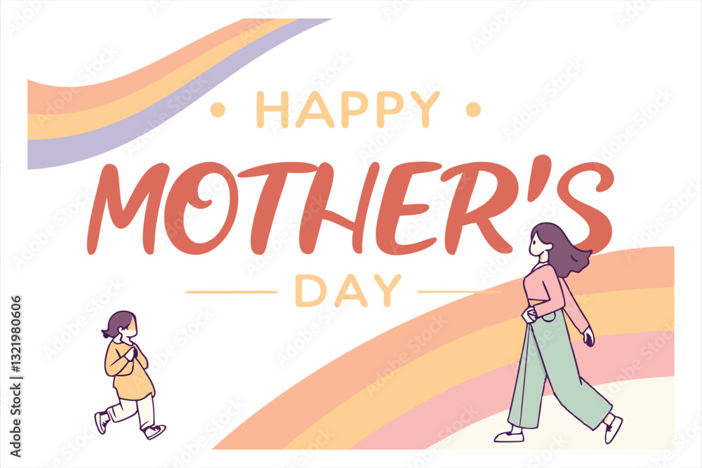 Happy Mother's Day Banner Design – A Loving Mother Holding Her Baby with a Beautiful Floral Background Happy Mother's Day Banner Design – A Loving Mother Holding Her Baby with a Beautiful Floral Background