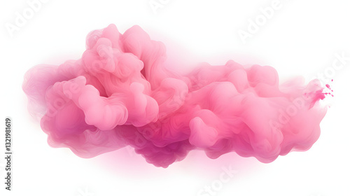 Pink smoke cloud in the sky