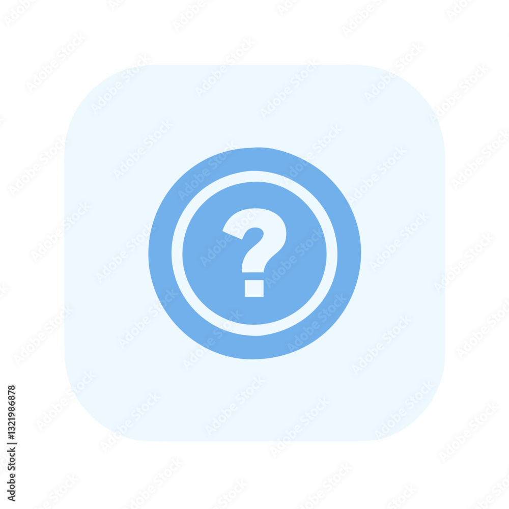 Soft blue gradient question mark icon