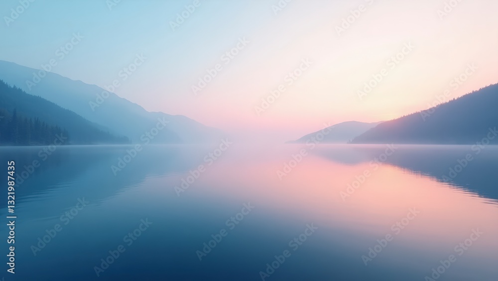Fototapeta premium Lake Serenity at Sunrise