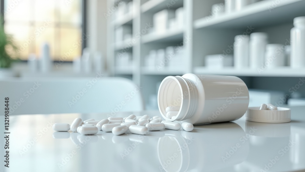Spilled Pills on Counter Spilled Pills on Counter