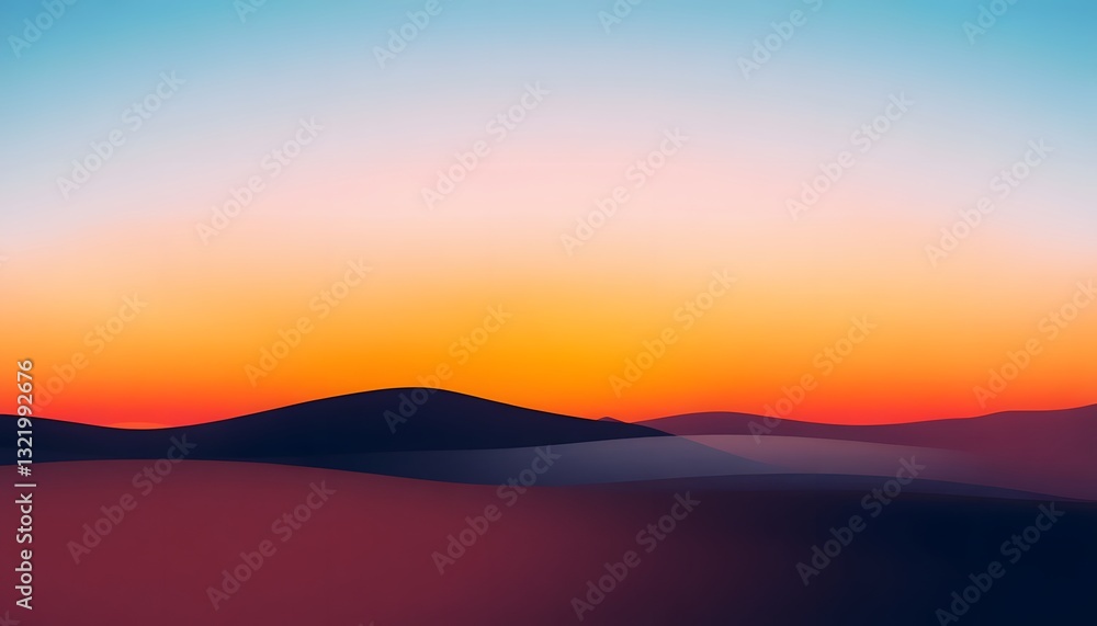 Sunset Over Mountains Sunset Over Mountains