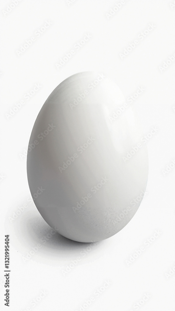 Pristine White Egg Isolated on White Background for Marketing, Easter Promotions, and Culinary Projects Pristine White Egg Isolated on White Background for Marketing, Easter Promotions, and Culinary Projects