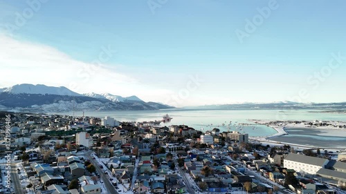 Wallpaper Mural View of Ushuaia and its mountain ranges during winter Torontodigital.ca
