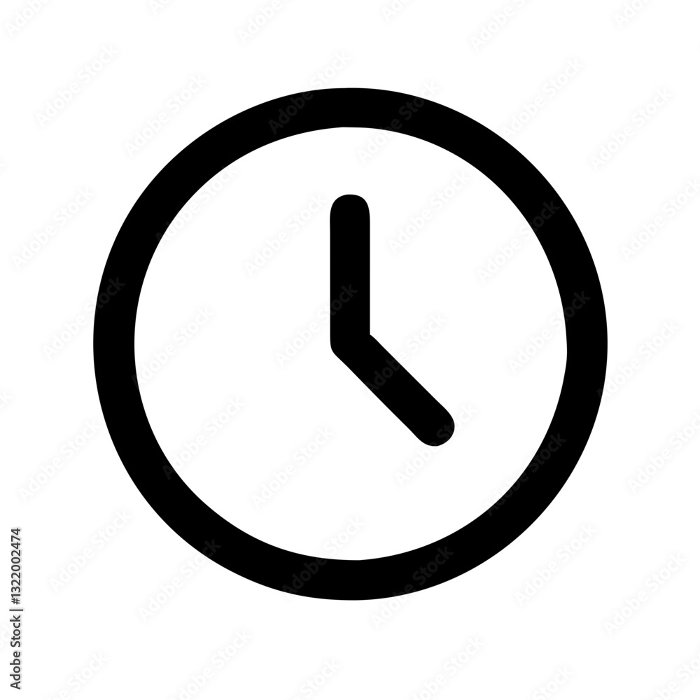 minimalistic black and white clock icon for timekeeping visuals
minimalistic black and white clock icon for timekeeping visuals