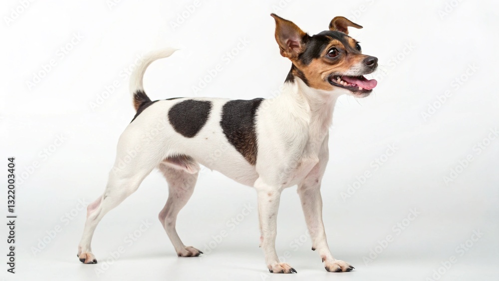 Pocket Hound in full view on white studio background Pocket Hound in full view on white studio background