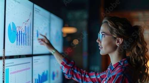 Wallpaper Mural Dynamic young marketer presenting digital strategies on a screen Torontodigital.ca