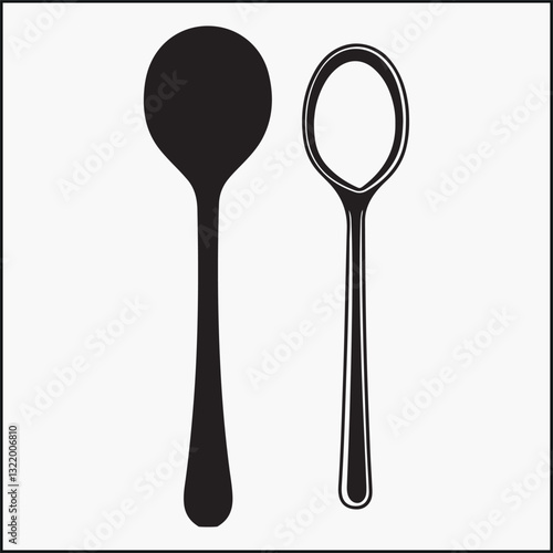 Soup ladle silhouette clipart