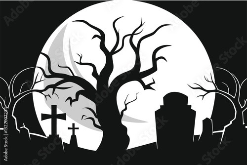 Step into a world of mystery and the supernatural with this high-quality vector artwork, crafted for creative projects and digital designs.