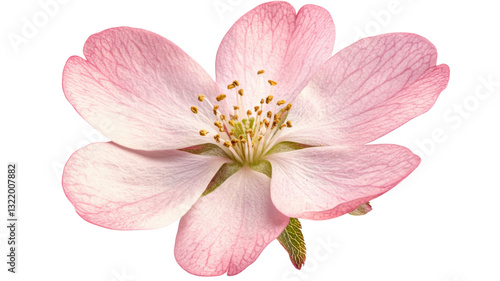Fototapeta Naklejka Na Ścianę i Meble -  Pink almond flower blossoming with transparent background