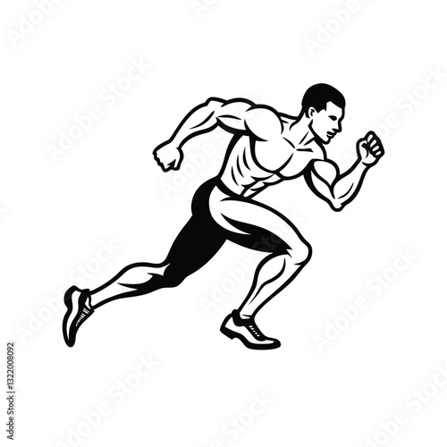 silhouette of a man running