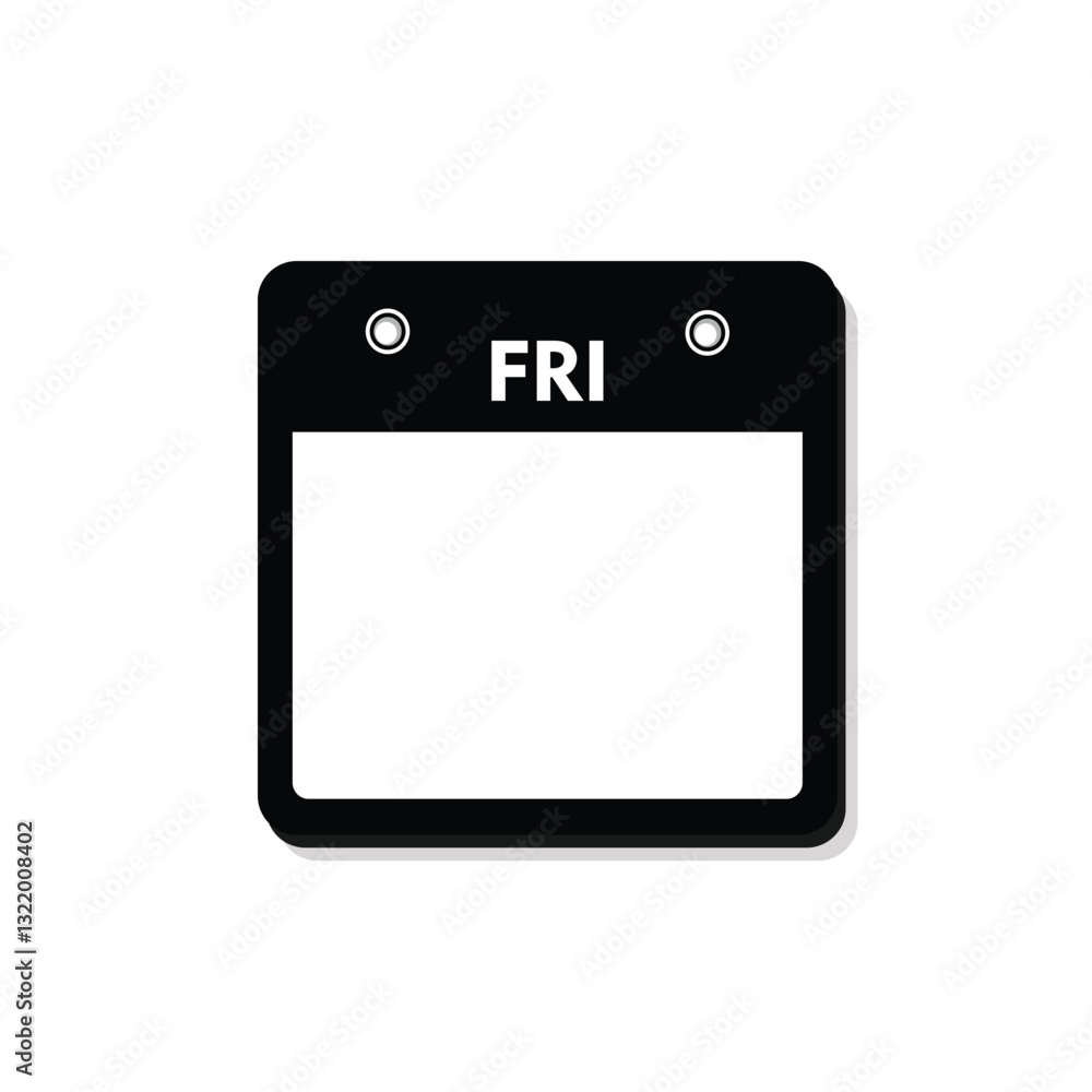 calender icon, friday icon with white background calender icon, friday icon with white background