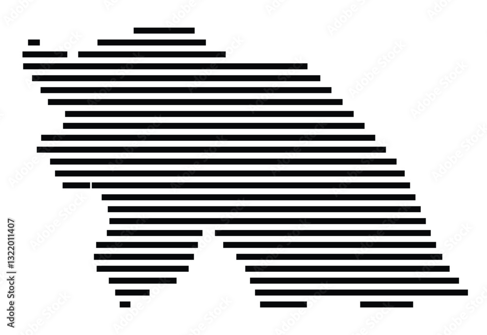 Fototapeta premium Symbol Map of the City Schloss Holte-Stukenbrock (Germany) showing the city with just a few black horizontal lines
