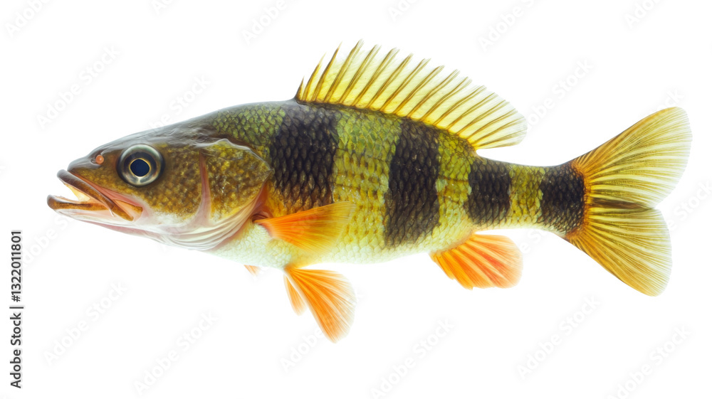 Royal peacock bass fish swimming with transparent background Royal peacock bass fish swimming with transparent background