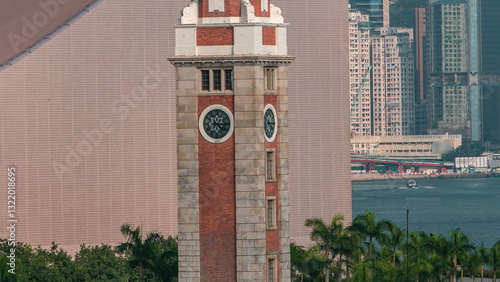 Photography Clock Tower on the waterfront Kowloon timelapse hyperlapse