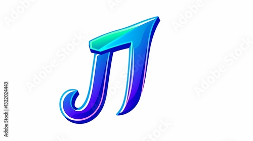 Free Download Musical Note Design: A sleek, modern design of a musical note, rendered in vibrant shades of blue and teal, suggesting a sense of creativity, sound, and the arts.  - GFXLoad