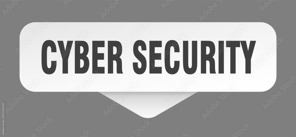 cyber security sticker. cyber security sign isolated on gray background cyber security sticker. cyber security sign isolated on gray background