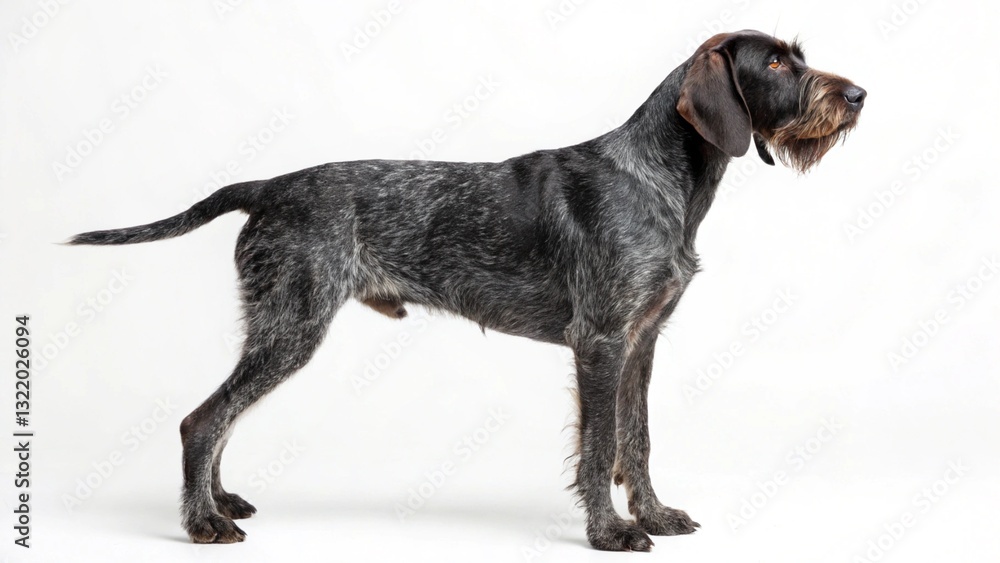 Obraz premium Cesky Fousek in full view on white studio background