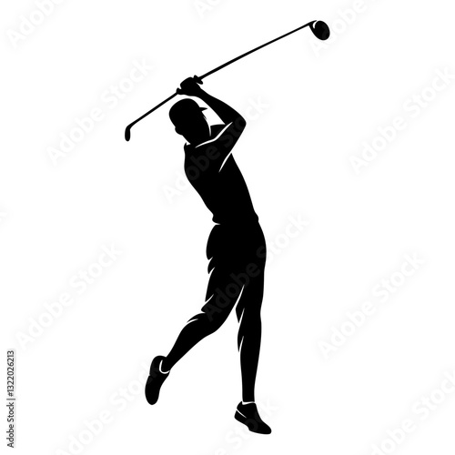 golf player silhouette
