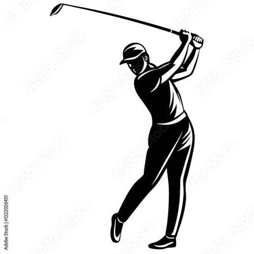 golf player silhouette