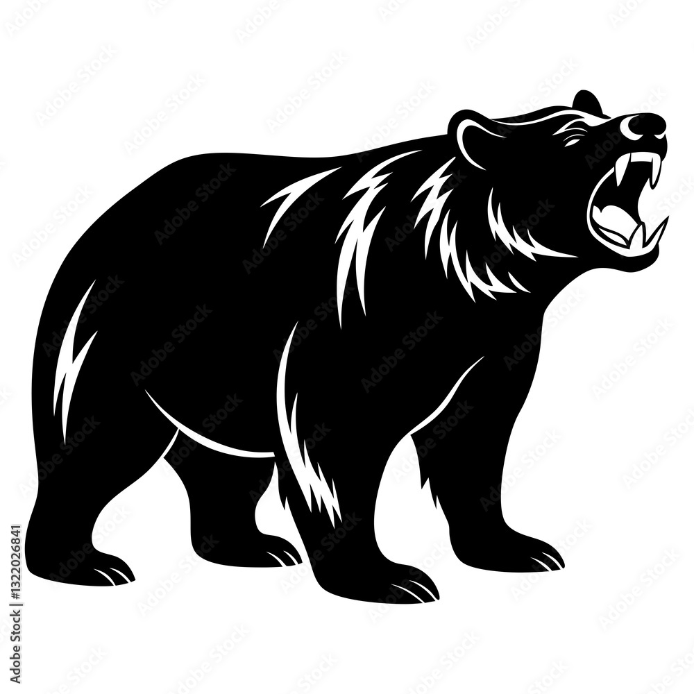 vector illustration of a bear vector illustration of a bear