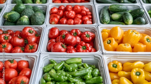 Assortment of Fresh Eco Friendly Produce in Biodegradable Packaging