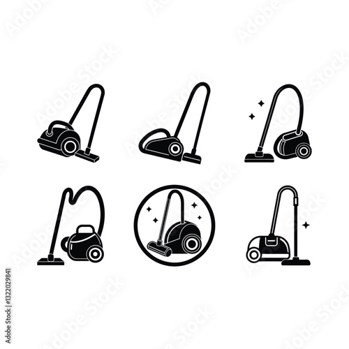 Vacuum Cleaner Icon Vector – Clean Home Appliance Graphic Design File