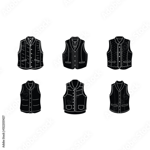  Stylish winter vest vector—perfect for digital designs, fashion projects, and online stores.