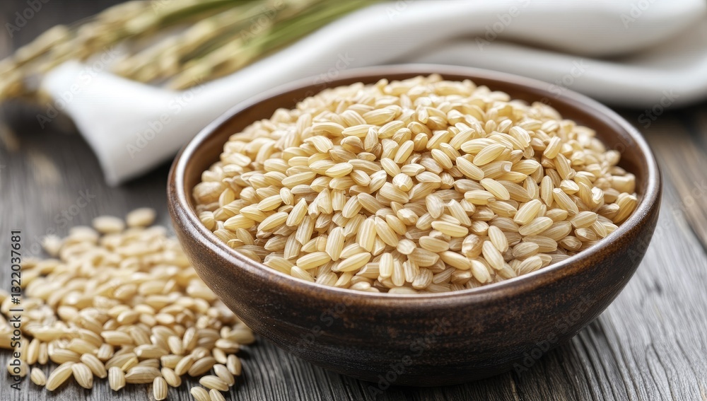 Uncooked grains in a bowl. A healthy, whole grain food source Uncooked grains in a bowl. A healthy, whole grain food source