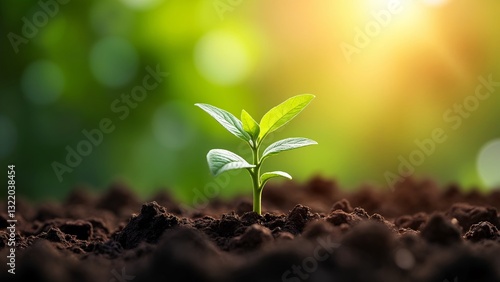 Wallpaper Mural A small green plant growing out of the ground. Torontodigital.ca