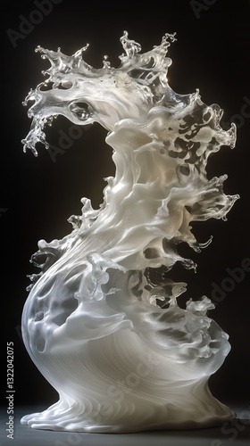 Dynamic Ocean Wave With Intricate Details and Textures Captured in Artistic D...