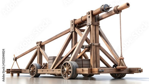 Trebuchet Siege Weapon 3D Render