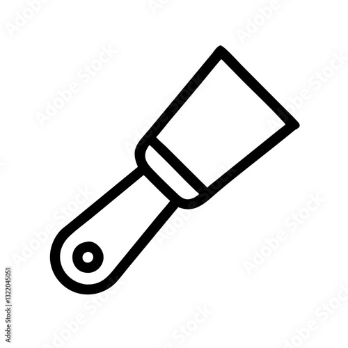 putty knife pictogram isolated on transparent background 
